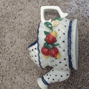 Majolica hand painted watering can